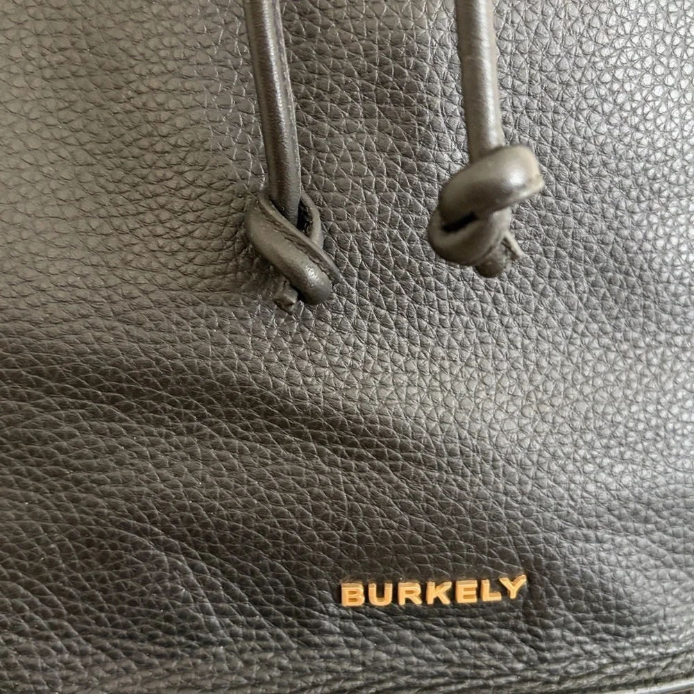 ⚡️ NWT Burkely Black Pebbled Leather Drawstring Backpack  display picture 1